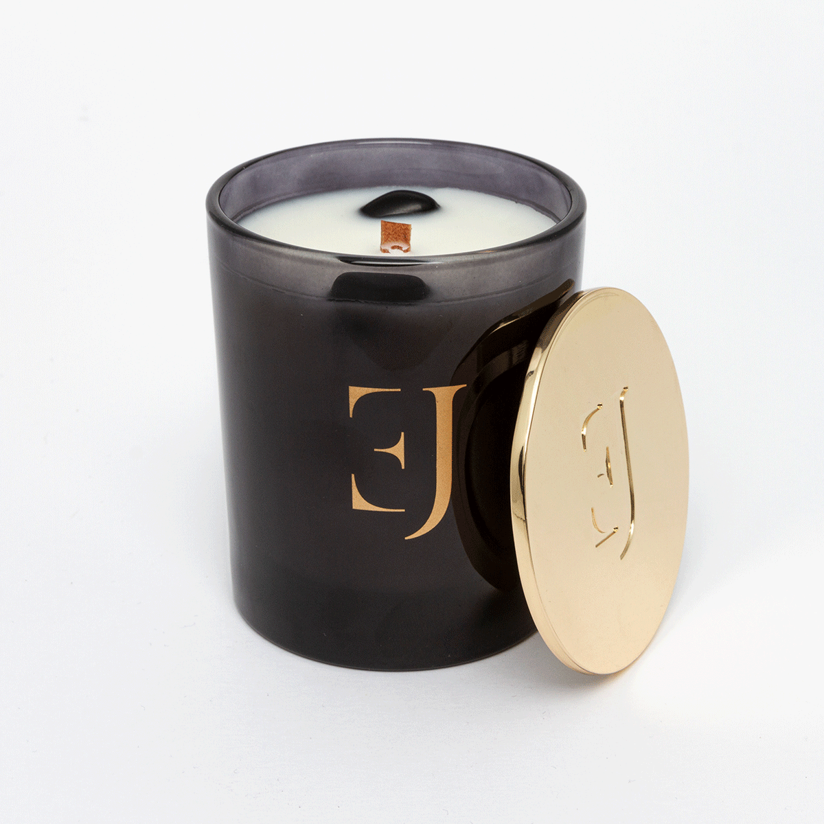 Beijing luxe geurkaars Obsidiaan kristal - Perzik & Oolong thee, foto 3