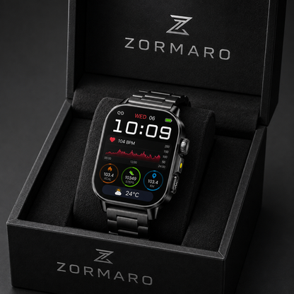 Zormaro ECG+PPG Smartwatch – Premium AMOLED Display