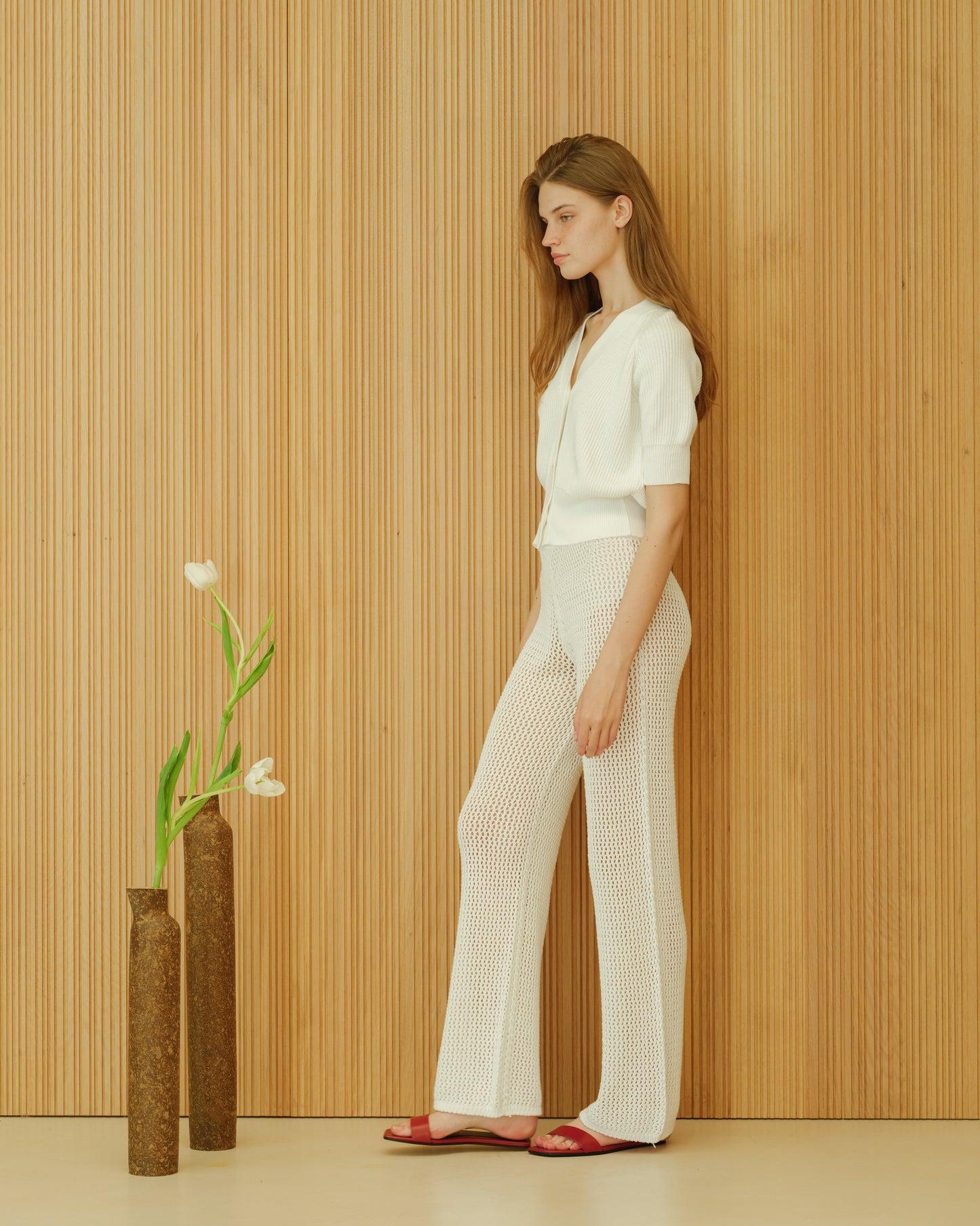 Cotton Crochet Pants