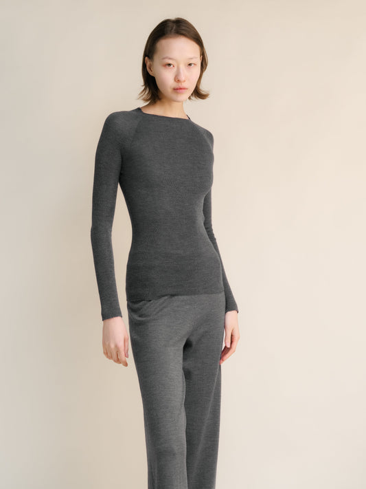 Extra Fine Merino Ribbed Crewneck