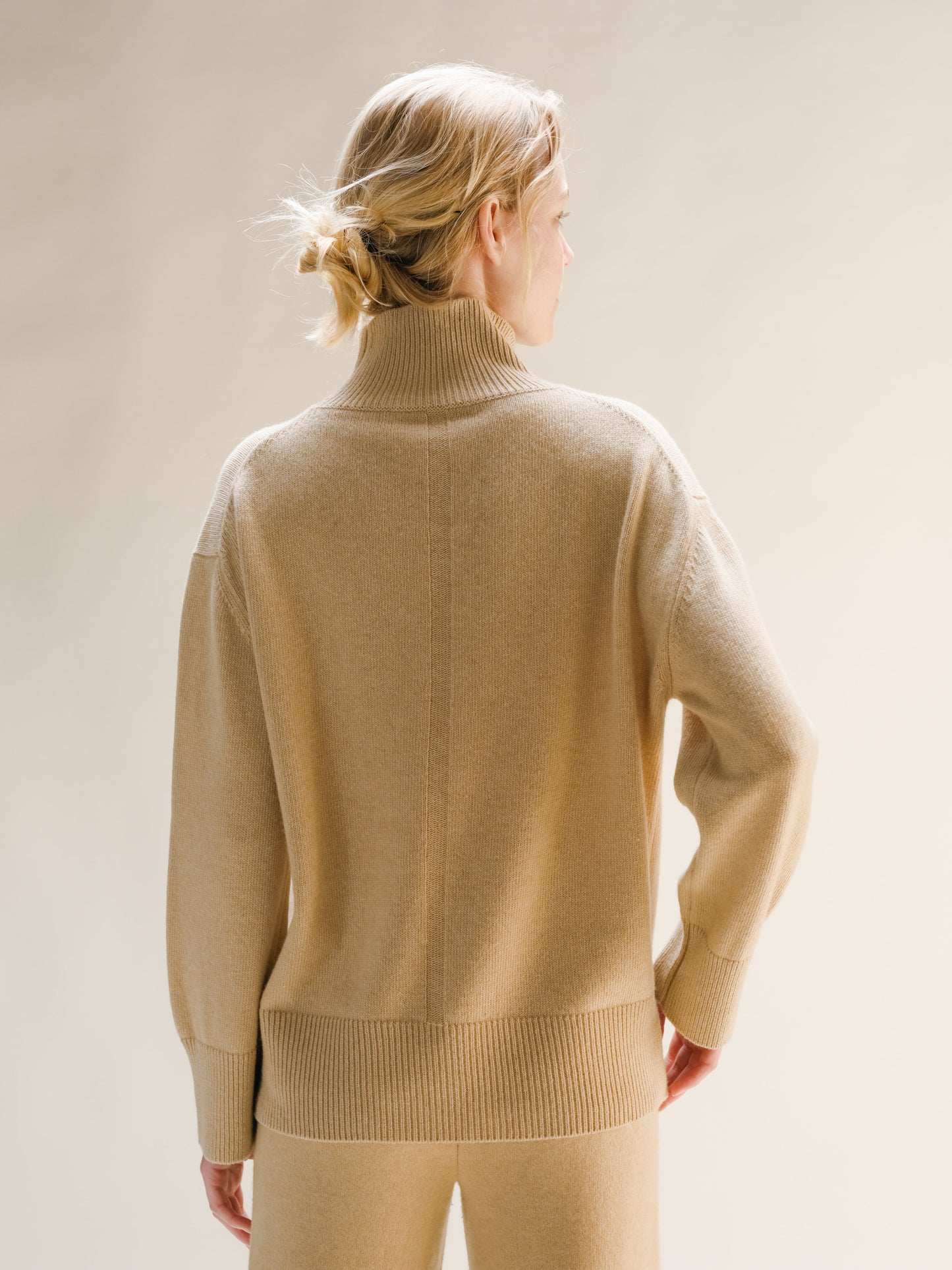 Cashmere Mix Maxi High Neck