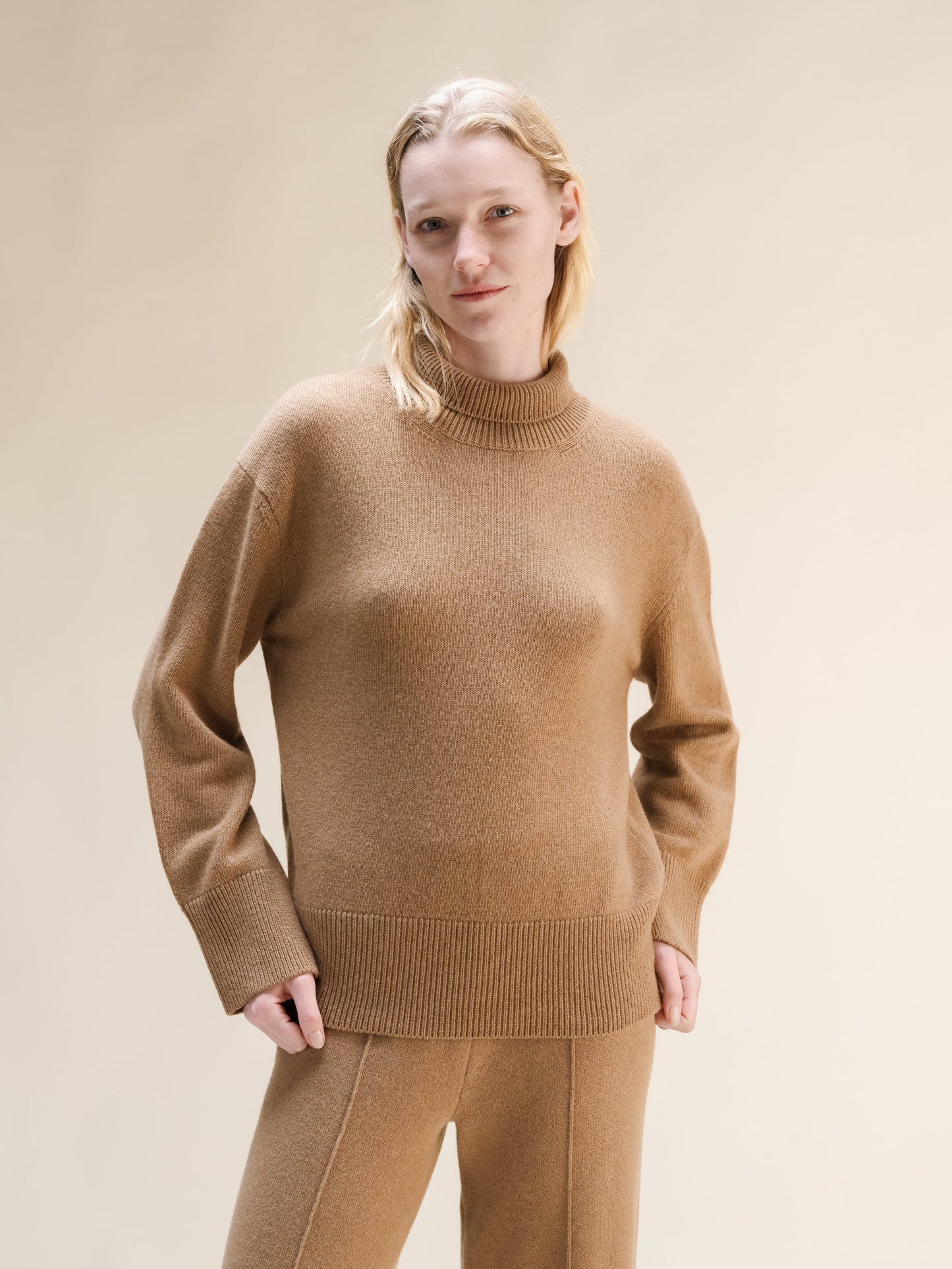 Cashmere Mix Maxi High Neck