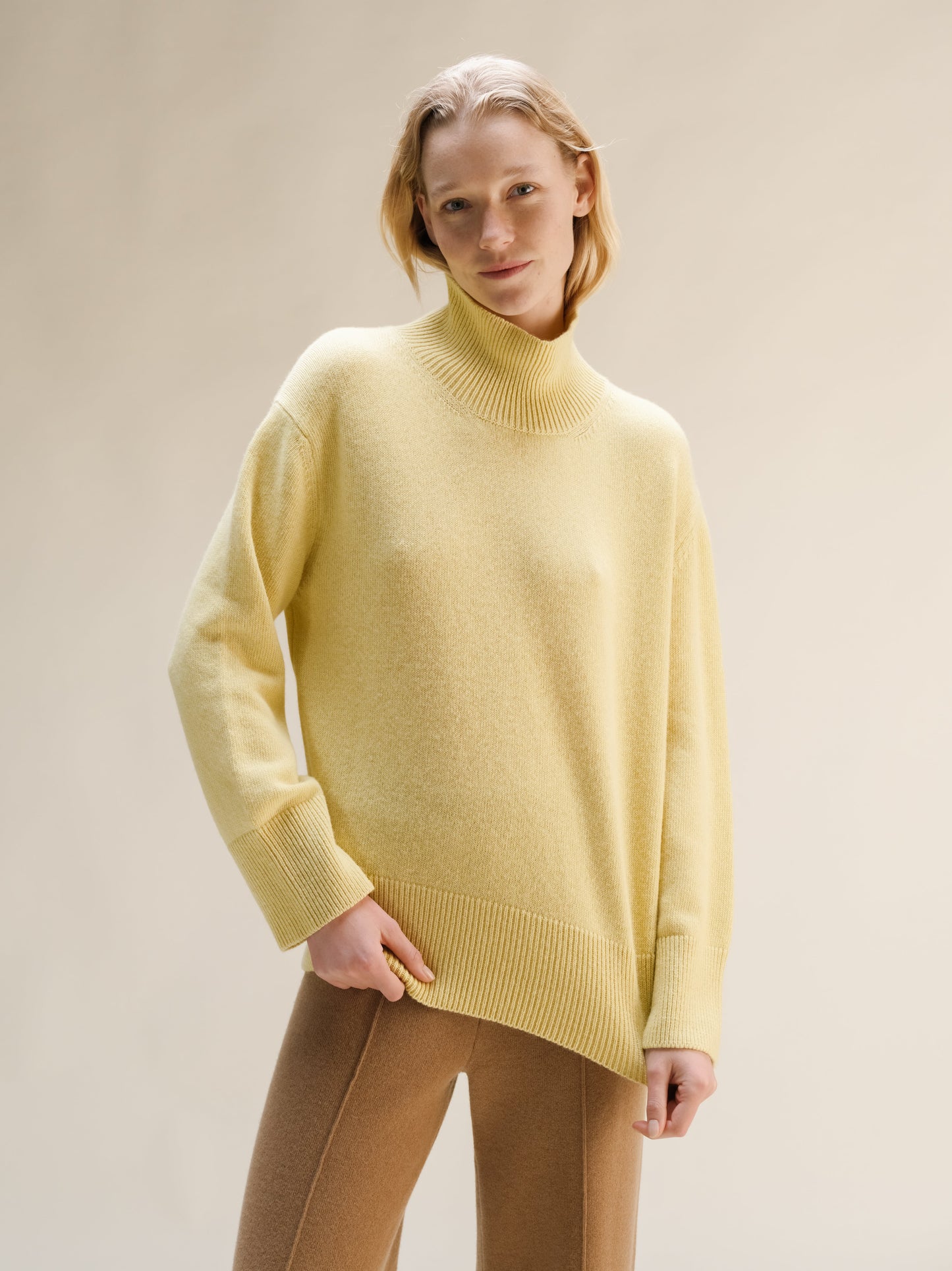 Cashmere Mix Maxi High Neck