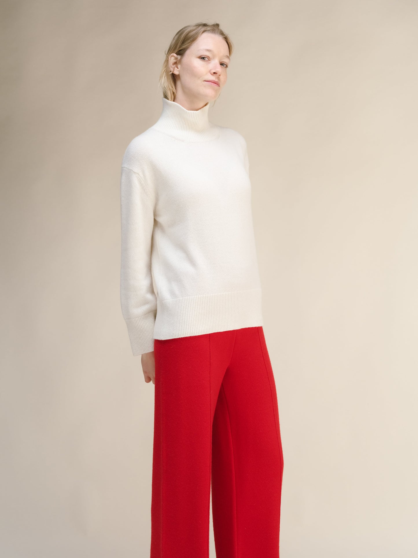 Cashmere Mix Maxi High Neck