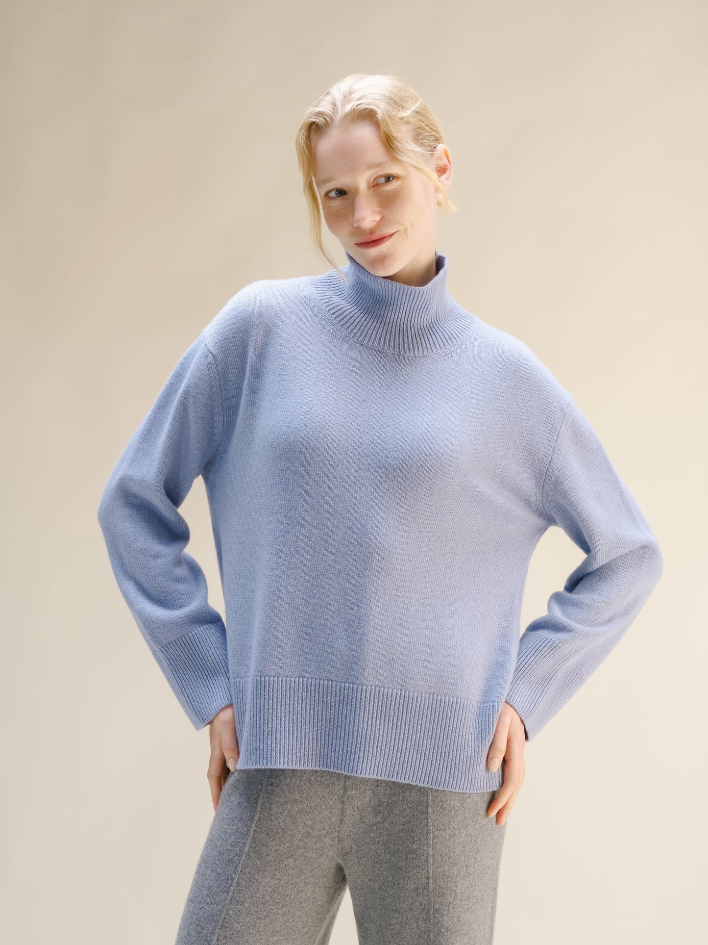 Cashmere Mix Maxi High Neck