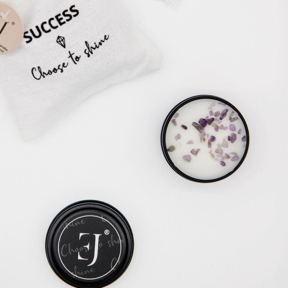 Quote kaars in blik - Choose to shine (klein formaat)