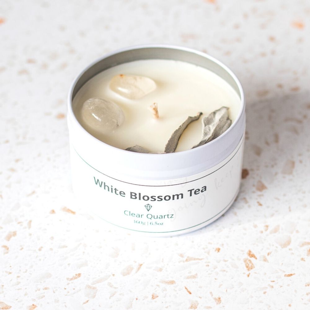 white blossom tea kaars