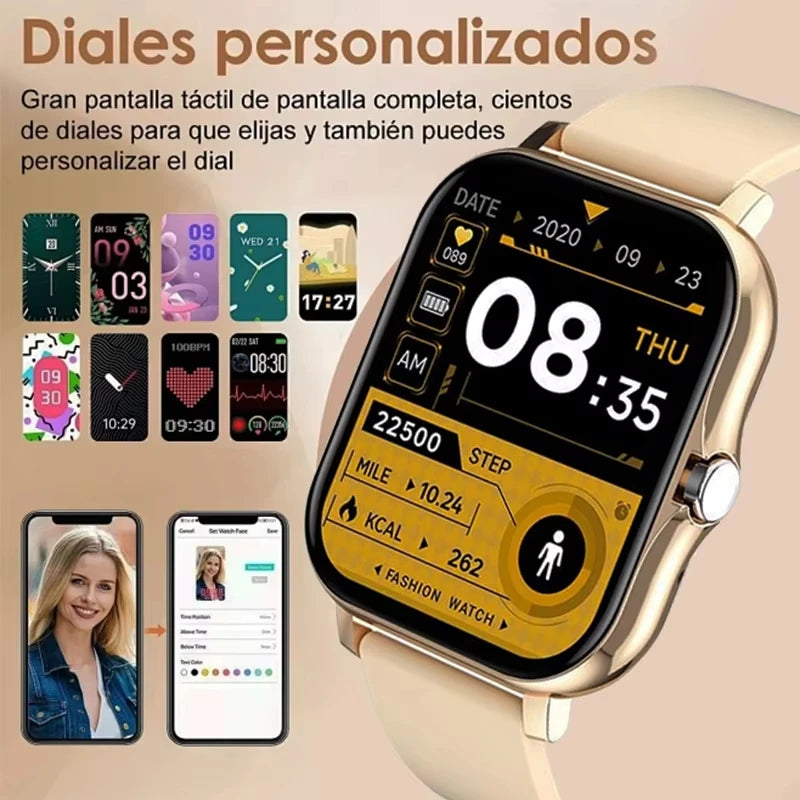 G.L Wear 1.83-Inch HD Smartwatch - Bluetooth Calling, Heart Rate Monitor & Activity Tracker for Men and Women - Perfect Holiday Gift!