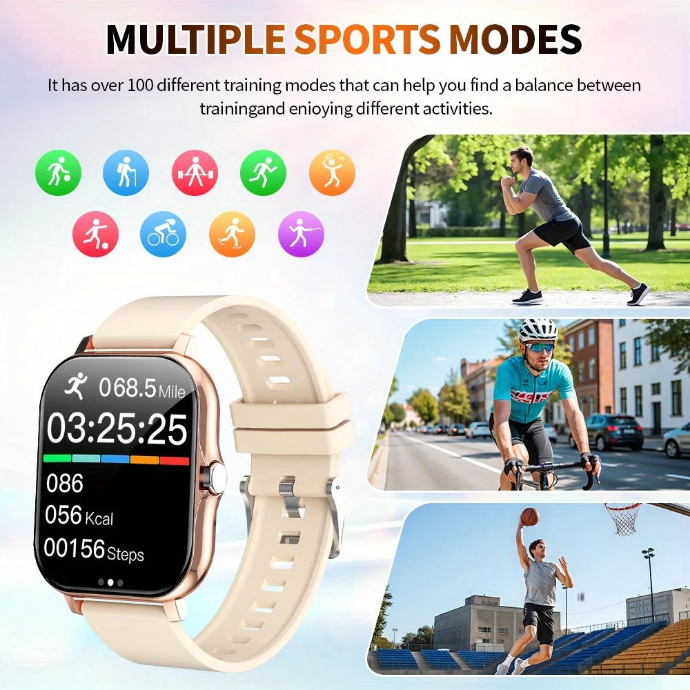 G.L Wear 1.83-Inch HD Smartwatch - Bluetooth Calling, Heart Rate Monitor & Activity Tracker for Men and Women - Perfect Holiday Gift!
