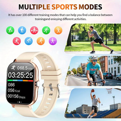 G.L Wear 1.83-Inch HD Smartwatch - Bluetooth Calling, Heart Rate Monitor & Activity Tracker for Men and Women - Perfect Holiday Gift!