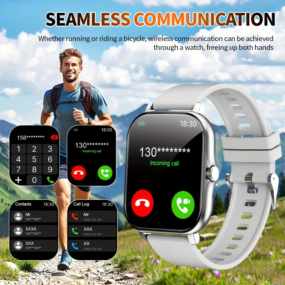 G.L Wear 1.83-Inch HD Smartwatch - Bluetooth Calling, Heart Rate Monitor & Activity Tracker for Men and Women - Perfect Holiday Gift!