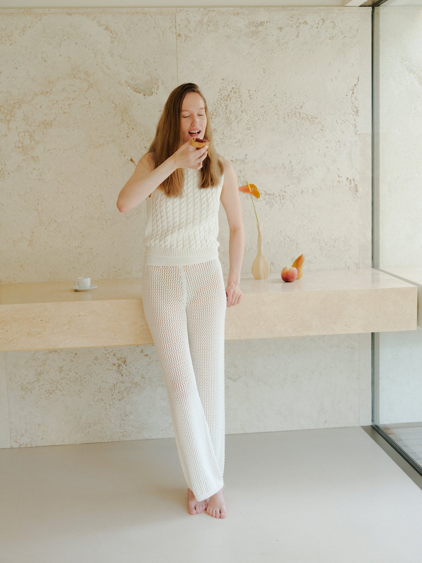 Cotton Crochet Pants