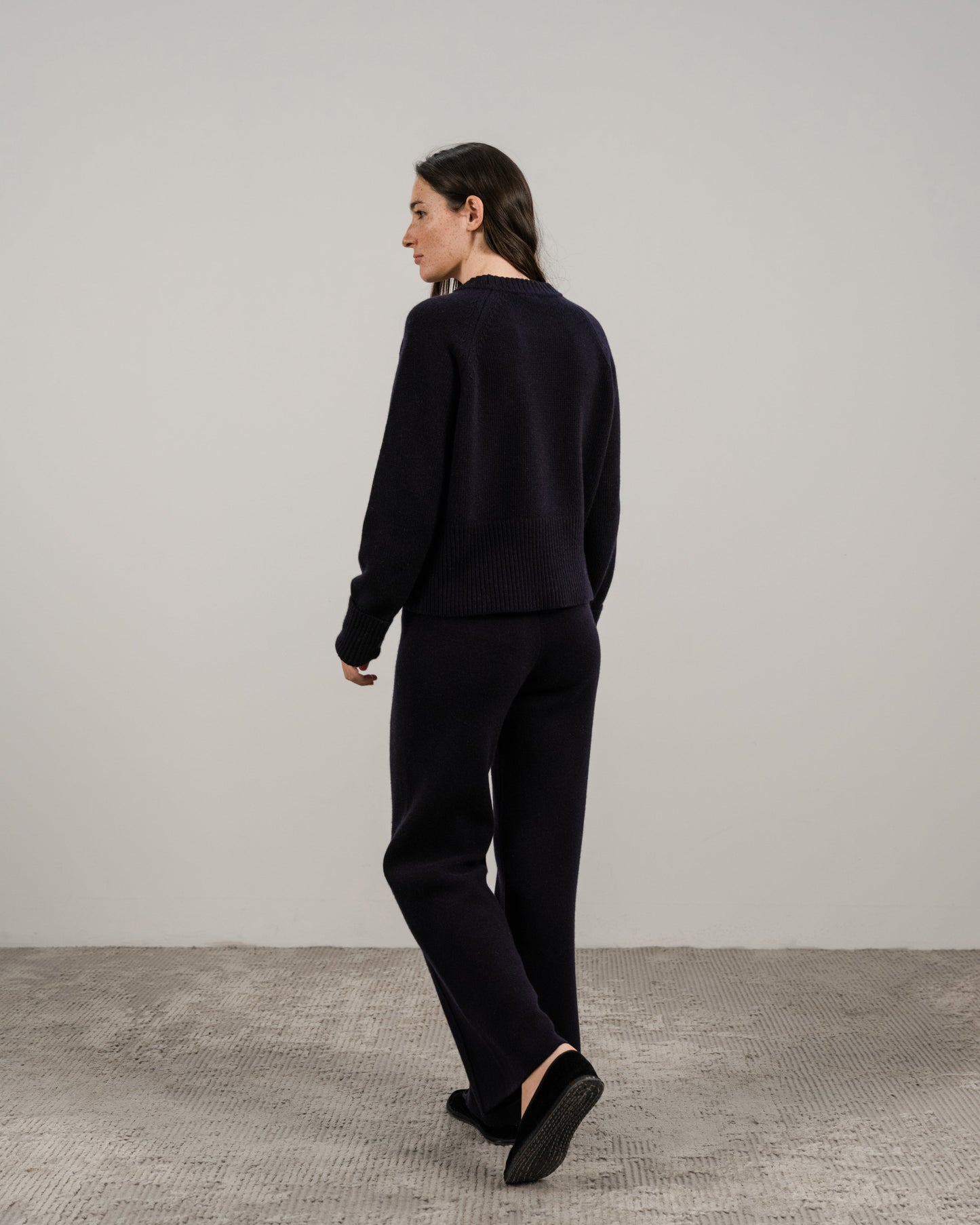 Cashmere Mix Wide-Leg Trousers
