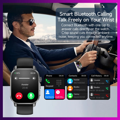 Revolutionary 2026 ECG+PPG Smart Watch for Men - Accurate Blood Pressure, Lipids & Uric Acid Monitoring with Stunning 2.0-Inch AMOLED HD Display